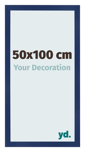 Fotokader 50x100cm Donkerblauw Geveegd MDF Bologna Voorzijde Maat | Yourdecoration.be