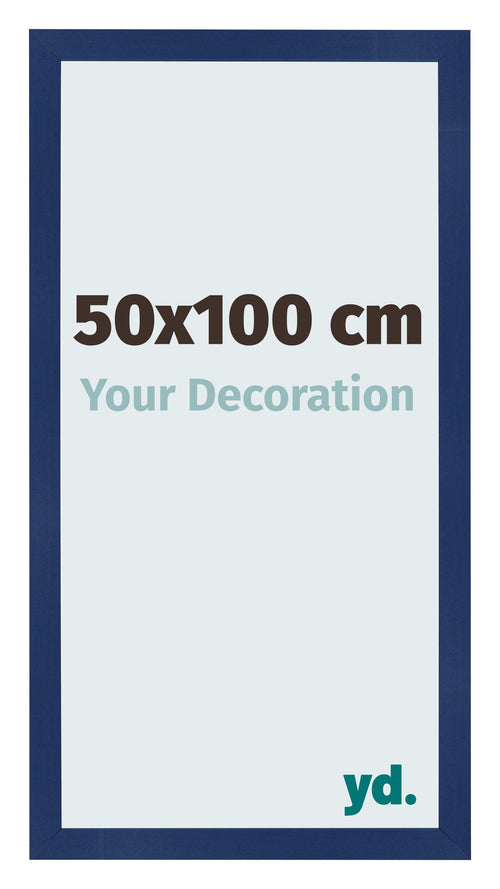 Fotokader 50x100cm Donkerblauw Geveegd MDF Bologna Voorzijde Maat | Yourdecoration.be
