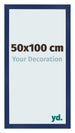 Fotokader 50x100cm Donkerblauw Geveegd MDF Bologna Voorzijde Maat | Yourdecoration.be