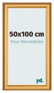 Fotokader 50x100cm Goud Mat MDF Lazio Voorzijde Maat | Yourdecoration.be