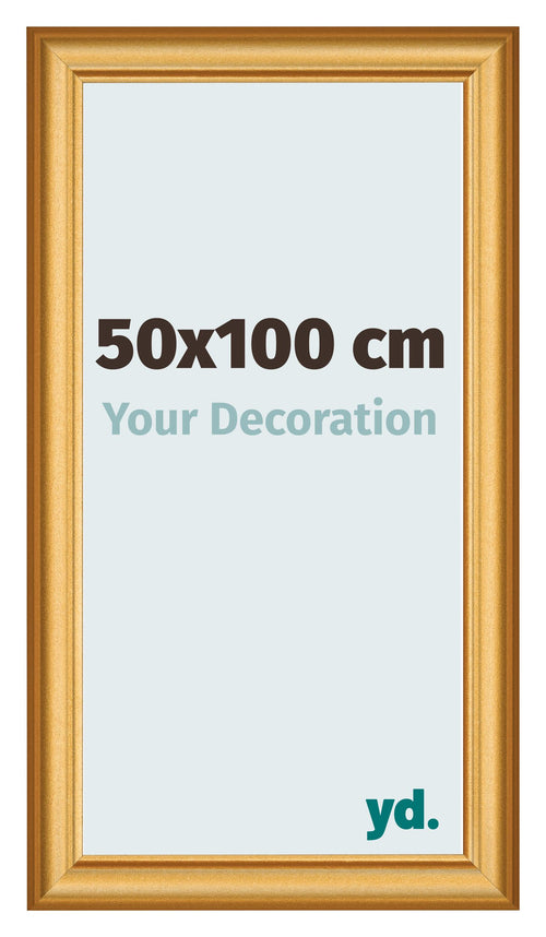 Fotokader 50x100cm Goud Mat MDF Lazio Voorzijde Maat | Yourdecoration.be