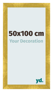 Fotokader 50x100cm Goud Vintage MDF Pisa Voorzijde Maat | Yourdecoration.be
