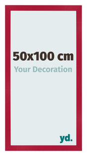 Fotokader 50x100cm Rood MDF Bologna Voorzijde Maat | Yourdecoration.be