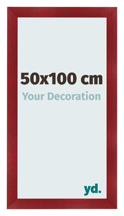 Fotokader 50x100cm Wijnrood Geveegd MDF Pisa Voorzijde Maat | Yourdecoration.be