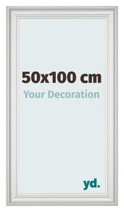 Fotokader 50x100cm Wit Geveegd MDF Lazio Voorzijde Maat | Yourdecoration.be