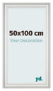 Fotokader 50x100cm Wit Geveegd MDF Lazio Voorzijde Maat | Yourdecoration.be
