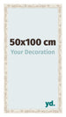Fotokader 50x100cm Wit Vintage MDF Bologna Voorzijde Maat | Yourdecoration.be
