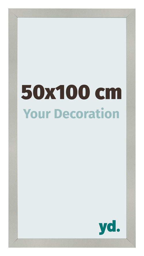 Fotokader 50x100cm Zilver Mat MDF Bologna Voorzijde Maat | Yourdecoration.be