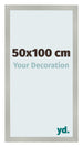 Fotokader 50x100cm Zilver Mat MDF Bologna Voorzijde Maat | Yourdecoration.be