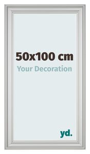 Fotokader 50x100cm Zilver Mat MDF Lazio Voorzijde Maat | Yourdecoration.be