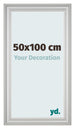 Fotokader 50x100cm Zilver Mat MDF Lazio Voorzijde Maat | Yourdecoration.be