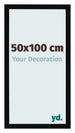 Fotokader 50x100cm Zwart Hoogglans MDF Bologna Voorzijde Maat | Yourdecoration.be