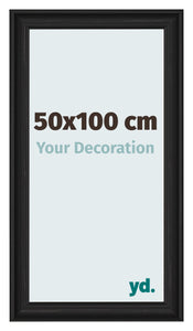 Fotokader 50x100cm Zwart Houtnerf MDF Lazio Voorzijde Maat | Yourdecoration.be