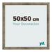 Fotokader 50x50 cm Metaal Vintage MDF Bologna Voorzijde Maat | Yourdecoration.be