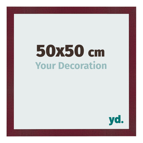 Fotokader 50x50 cm Wijnrood Geveegd MDF Bologna Voorzijde Maat | Yourdecoration.be
