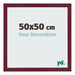 Fotokader 50x50 cm Wijnrood Geveegd MDF Bologna Voorzijde Maat | Yourdecoration.be