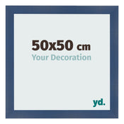 Fotokader 50x50cm Donkerblauw Geveegd MDF Pisa Voorzijde Maat | Yourdecoration.be