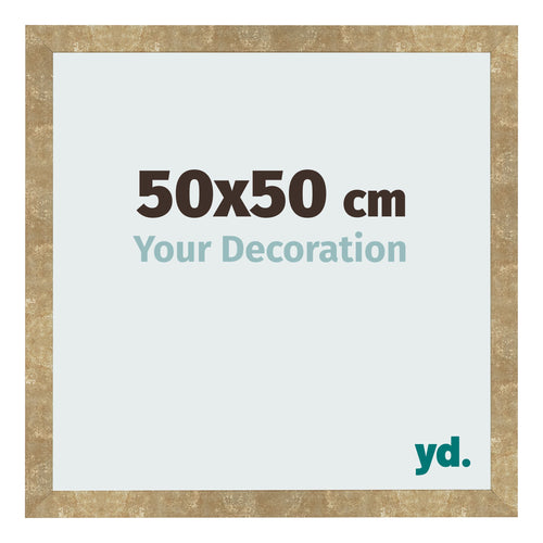 Fotokader 50x50cm Goud Antiek MDF Bologna Voorzijde Maat | Yourdecoration.be