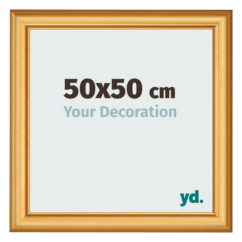 Fotokader 50x50cm Goud Mat MDF Lazio Voorzijde Maat | Yourdecoration.be
