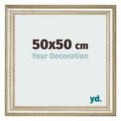 Fotokader 50x50cm Metaalglans MDF Lazio Voorzijde Maat | Yourdecoration.be