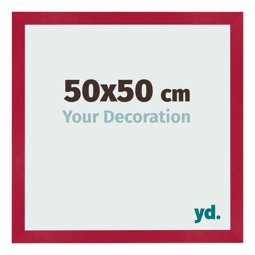 Fotokader 50x50cm Rood MDF Bologna Voorzijde Maat | Yourdecoration.be