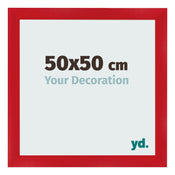 Fotokader 50x50cm Rood MDF Pisa Voorzijde Maat | Yourdecoration.be