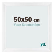 Fotokader 50x50cm Wit Hoogglans MDF Pisa Voorzijde Maat | Yourdecoration.be