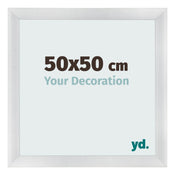 Fotokader 50x50cm Zilver Mat MDF Pisa Voorzijde Maat | Yourdecoration.be