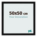 Fotokader 50x50cm Zwart Hoogglans MDF Bologna Voorzijde Maat | Yourdecoration.be