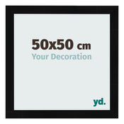 Fotokader 50x50cm Zwart Hoogglans MDF Pisa Voorzijde Maat | Yourdecoration.be