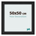 Fotokader 50x50cm Zwart Houtnerf MDF Lazio Voorzijde Maat | Yourdecoration.be