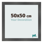 Fotokader 50x50cm Zwart Mat MDF Pisa Voorzijde Maat | Yourdecoration.be