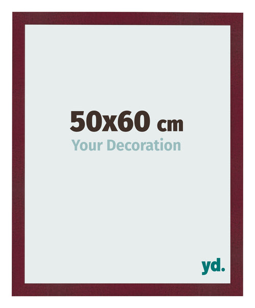 Fotokader 50x60 cm Wijnrood Geveegd MDF Bologna Voorzijde Maat | Yourdecoration.be