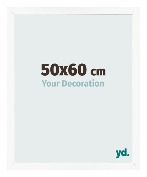 Fotokader 50x60 cm Wit Mat MDF Bologna Voorzijde Maat | Yourdecoration.be