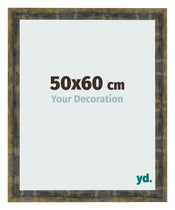 Fotokader 50x60cm Blauw Goud Gemeleerd MDF Pisa Voorzijde Maat | Yourdecoration.be