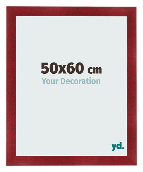 Fotokader 50x60cm Wijnrood Geveegd MDF Pisa Voorzijde Maat | Yourdecoration.be