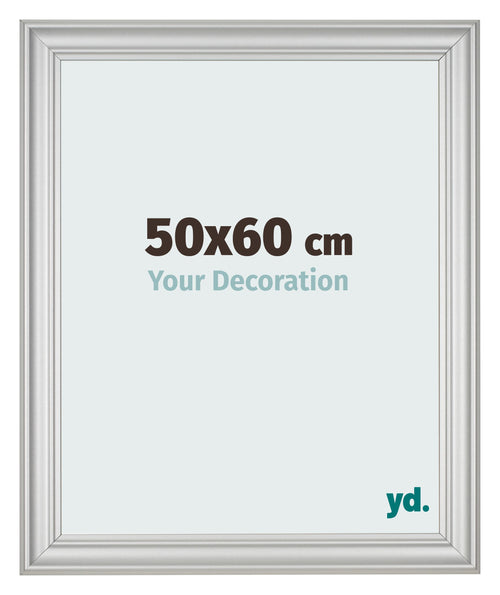 Fotokader 50x60cm Zilver Mat MDF Lazio Voorzijde Maat | Yourdecoration.be