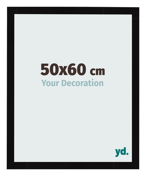 Fotokader 50x60cm Zwart Hoogglans MDF Bologna Voorzijde Maat | Yourdecoration.be