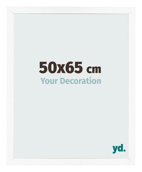 Fotokader 50x65 cm Wit Mat MDF Bologna Voorzijde Maat | Yourdecoration.be