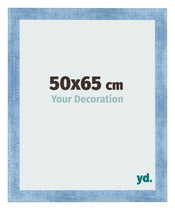 Fotokader 50x65cm Helder Blauw Geveegd MDF Pisa Voorzijde Maat | Yourdecoration.be