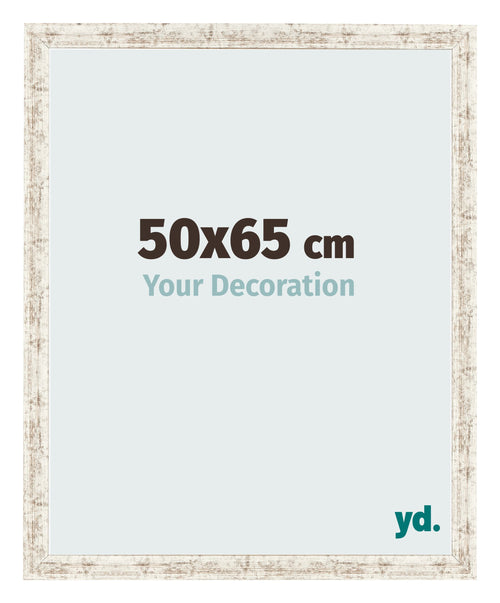 Fotokader 50x65cm Wit Vintage MDF Bologna Voorzijde Maat | Yourdecoration.be