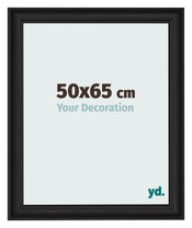 Fotokader 50x65cm Zwart Houtnerf MDF Lazio Voorzijde Maat | Yourdecoration.be