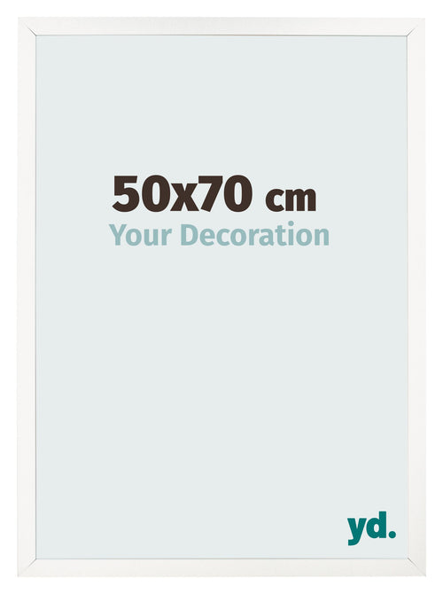 Fotokader 50x70 cm Wit Hoogglans MDF Bologna Voorzijde Maat | Yourdecoration.be