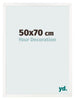 Fotokader 50x70 cm Wit Hoogglans MDF Bologna Voorzijde Maat | Yourdecoration.be