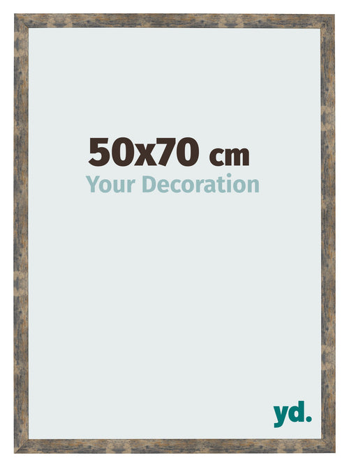 Fotokader 50x70cm Blauw Goud Gemeleerd MDF Bologna Voorzijde Maat | Yourdecoration.be