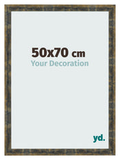 Fotokader 50x70cm Blauw Goud Gemeleerd MDF Pisa Voorzijde Maat | Yourdecoration.be