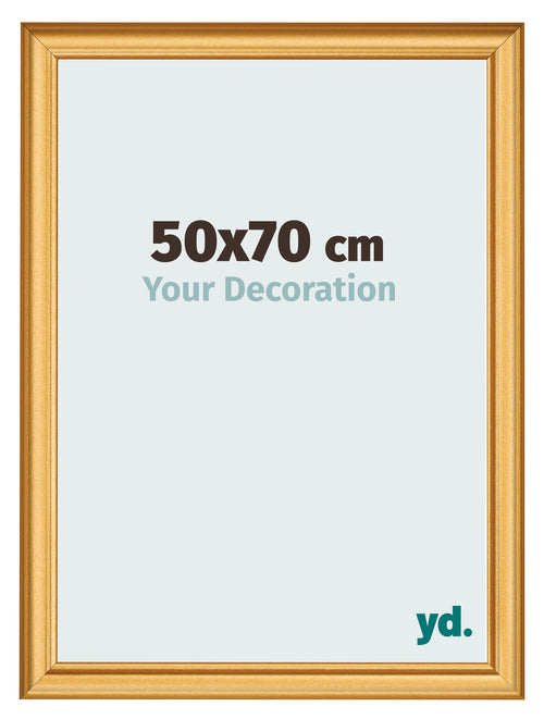 Fotokader 50x70cm Goud Mat MDF Lazio Voorzijde Maat | Yourdecoration.be