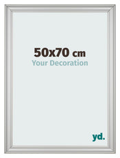 Fotokader 50x70cm Zilver Mat MDF Lazio Voorzijde Maat | Yourdecoration.be