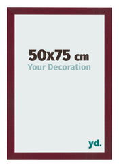 Fotokader 50x75 cm Wijnrood Geveegd MDF Bologna Voorzijde Maat | Yourdecoration.be
