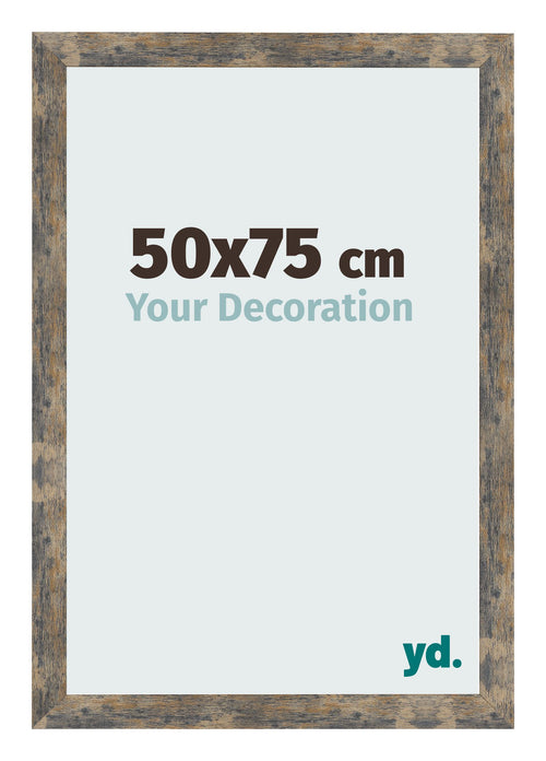 Fotokader 50x75cm Blauw Goud Gemeleerd MDF Bologna Voorzijde Maat | Yourdecoration.be